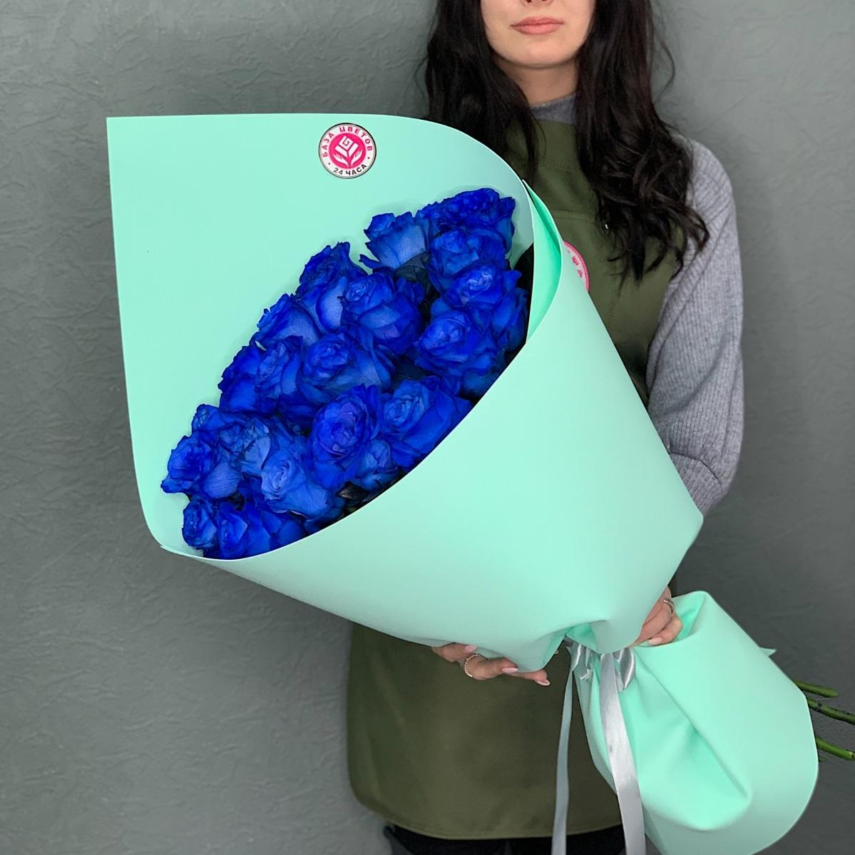 Букеты из синих роз (Эквадор) №  16100orb