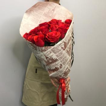 Красные розы 15 шт 60см (Эквадор) (№: 10276orb)