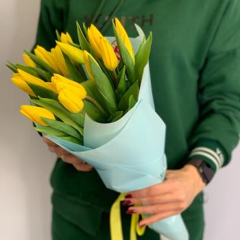 Тюльпаны жёлтые 15 шт (артикул букета: 11830orb)